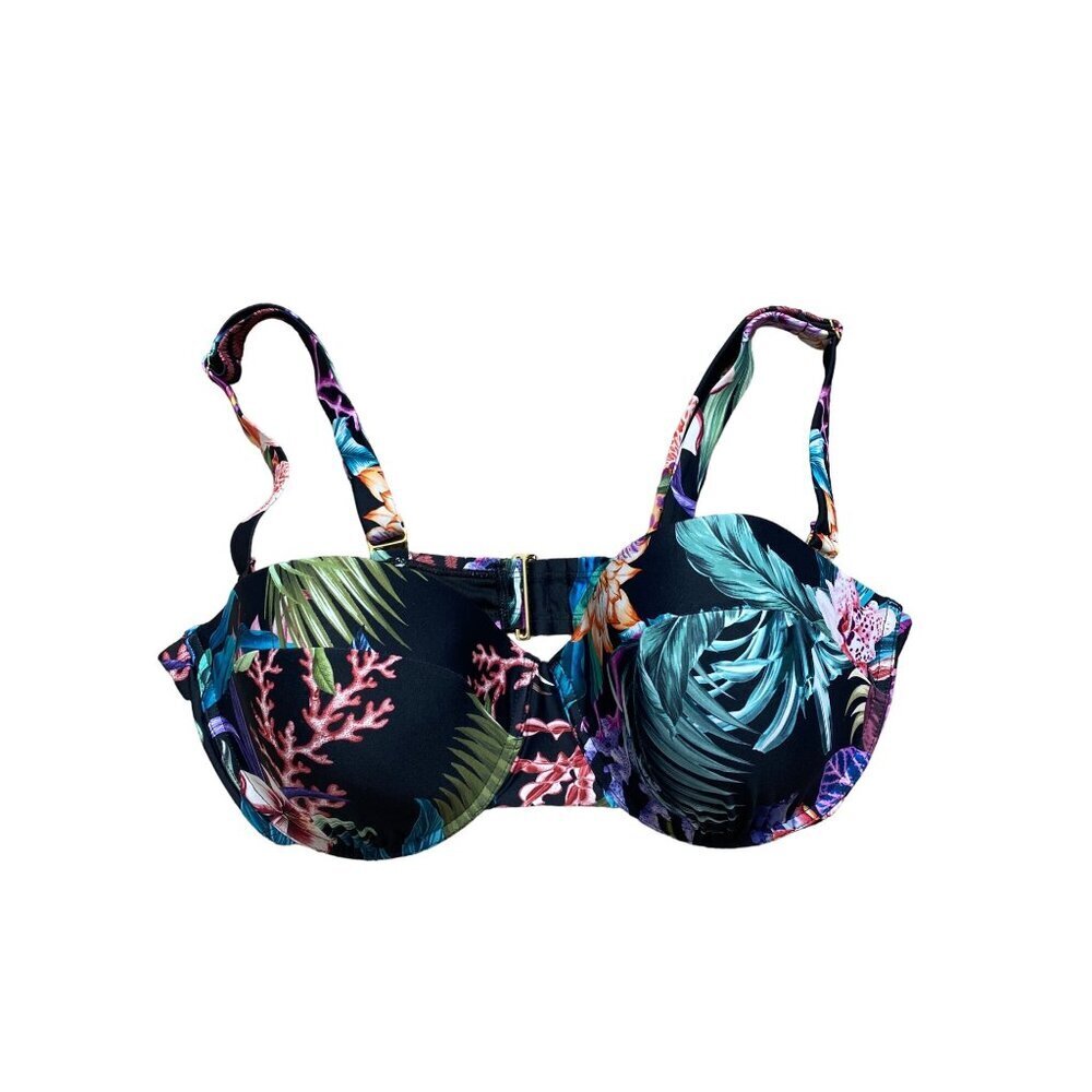 TERRA & SKY WOMEN'S TROPICAL BIKINI TOP SZ 1X